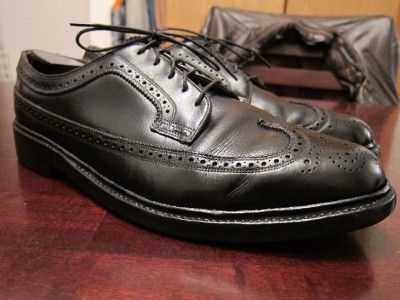 VTG 1960s Florsheim Imperial Wingtip Oxford Leather Dress Shoes Sz 10 