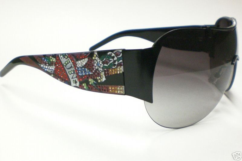 ED HARDY EHS 003 BLACK PIRATE SUNGLASSES EHS003  