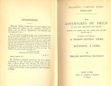 THACKERAYS WORKS VOLUMES 1 4, 1891, ILLUSTRATED  