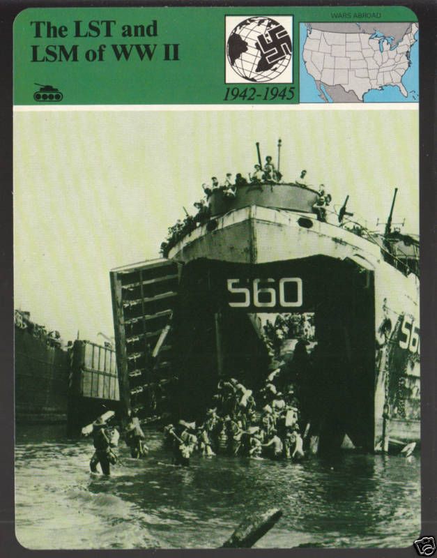 THE LST AND LSM OF WW2 Landing Ship Tank WW2 PHOTO CARD  