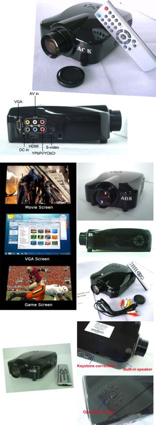 Projector LED 1080i + HDMI + AV in + VGA + Svideo + YPbPr/YCbCr 3.2 