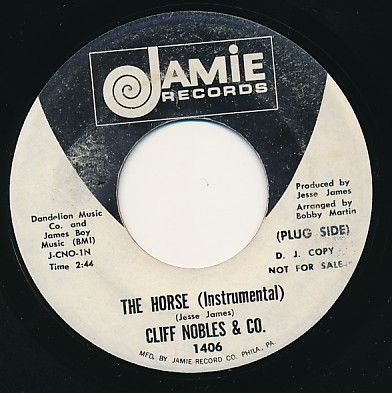 CLIFF NOBLES Horse (Instrumental) DJ PROMO Funk Soul 45 rpm  