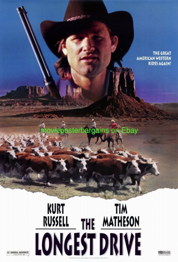 THE LONGEST DRIVE aka THE QUEST MOVIE POSTER ORIGINAL KURT RUSSELL 