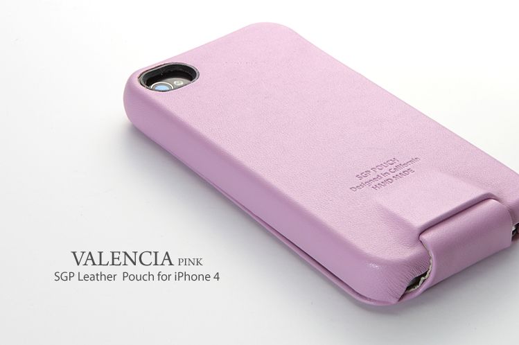 SGP Leather Pouch Case [Valencia Pink] for Apple iPhone 4S  