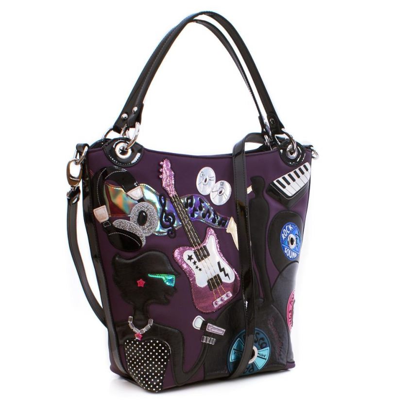 BRACCIALINI Woman MUSIC Shopping Bag Purple Tua Collection SALE 30% 