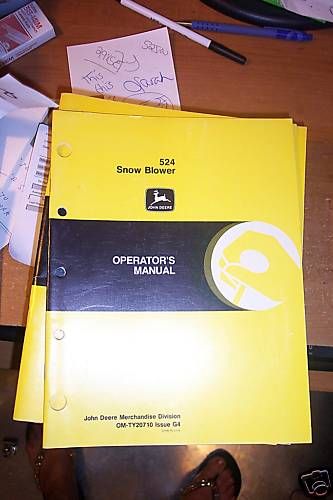 JOHN DEERE 50V 55V 60V 80EV CHAIN SAW OPERATORS MANUAL*  