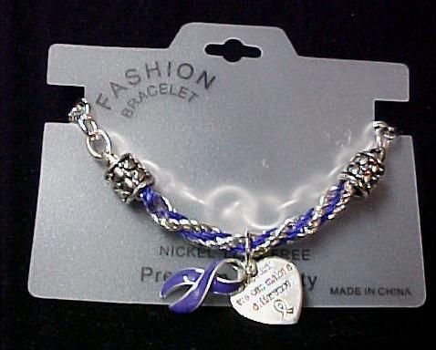 Purple Pancreatic Cancer Awareness Link Bracelet New  