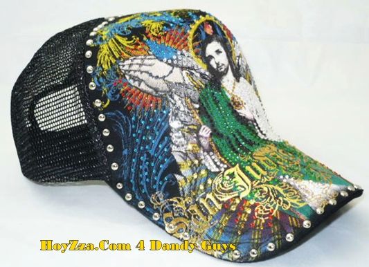 san judas trucker hat with rhinestones adj new product design in usa 