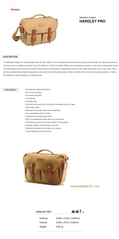 BILLINGHAM Hadley Pro Khaki Fibrenyte/Tan 505233 70  