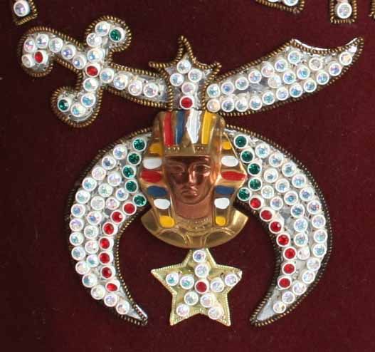 DT&Co 50s AB Rhinestone Moslah Masonic Shrine Fez  