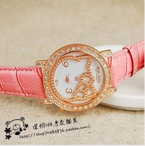 2012 New Stylish HelloKitty Girls women Quartz wrist watch 5pcs/lot 