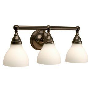 OIL RUBBED BRONZE 3 LIGHT VANITY FIXTURE BATHROOM  