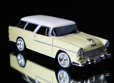 1955 Chevrolet Bel Air NOMAD Wagon Diecast 124   Lt.Ye  