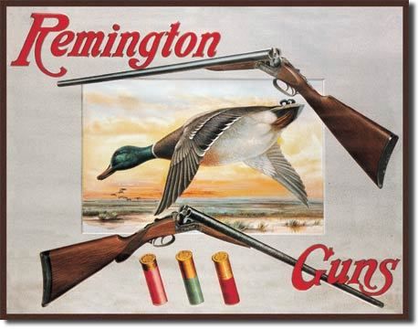 Remington Mallard Duck TIN SIGN hunting cabin den 1002  