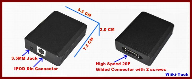   high fidelity line level audio output from iPod to factory car stereo