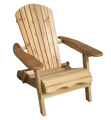   GARDEN STAINED EUCALYPTUS SIMPLE ADIRONDACK CHAIR MPG AC01FSC  