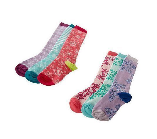 LITTLE MissMATCHED Snowflake Design Knee Highs ADULTS  