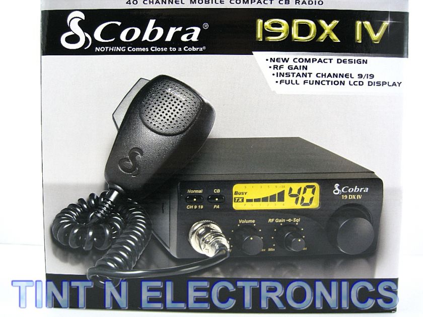 COBRA 19DXIV 40 CHANNEL COMPACT CB RADIO 19DX IV NEW  