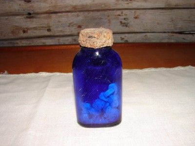 Vtg Blue Glass Phillips Milk Of Magnesia Tablets Bottle  