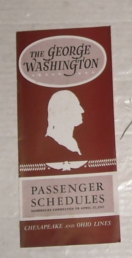 ANTIQUE 1947 CHESAPEAKE & OHIO RAILROAD TRAIN SCHEDULES TIME TABLES 