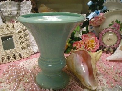 LARGEROSEVILLEAQUA VASE~Shabby~Cottage~Chic  