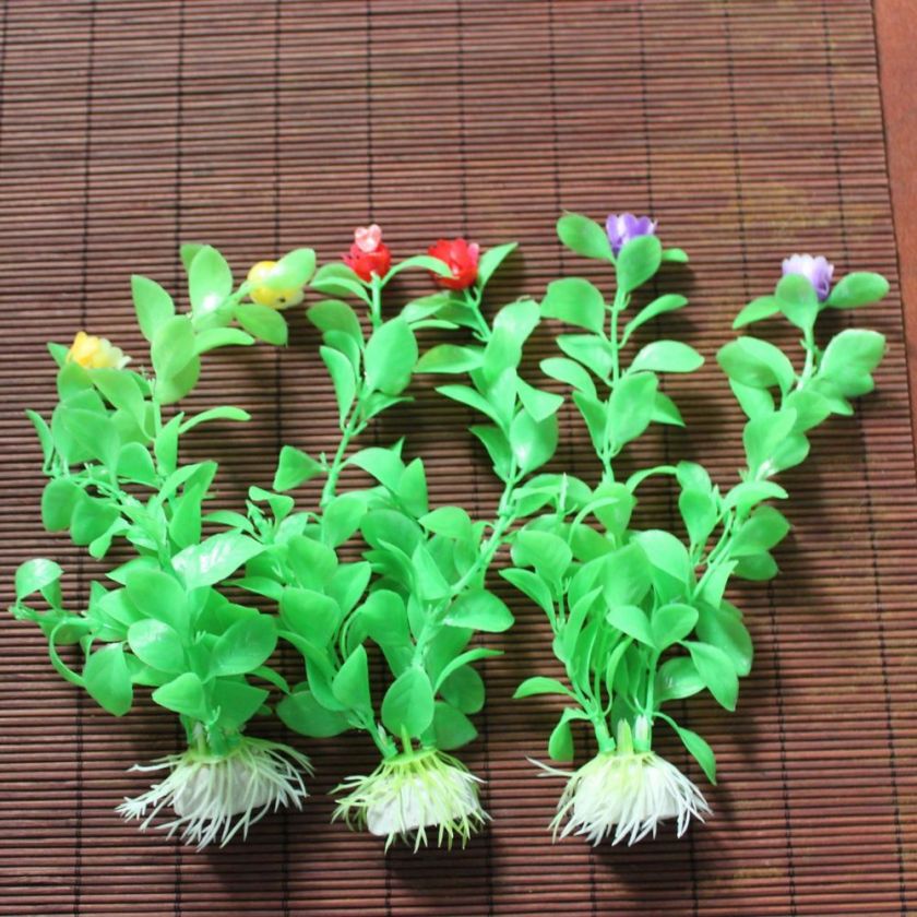 18.5cm Flowers Fish Tank Decor Aquarium Plastic Plants  