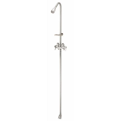 AquaSource Chrome Double Handle Outdoor Shower  