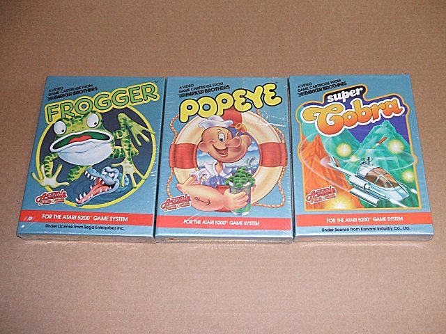 Frogger, Popeye, Super Cobra   Atari 5200   New  