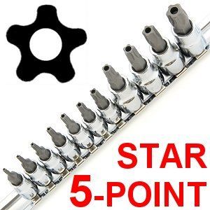 POINT TORX STAR TAMPER PROOF SECURITY BIT SOCKET SET  