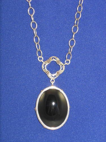 Barse Sterling Black Onyx Sorrento Pendant Necklace NWT  