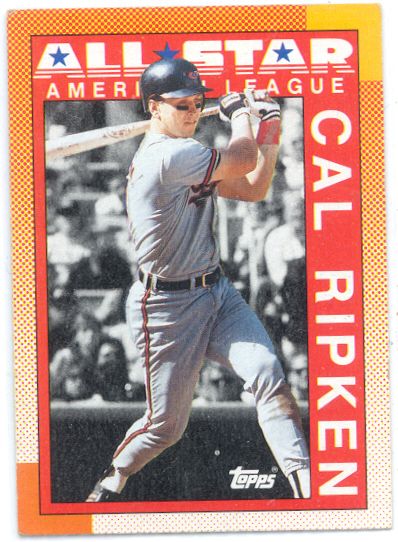 1990 CAL RIPKEN JR TOPPS ALL STAR CARD #388 ORIOLES HOF  