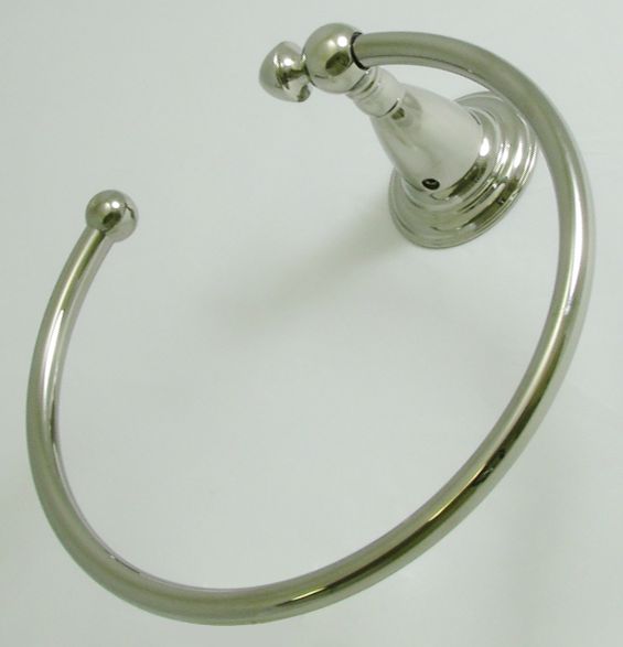   ACCESSORIES Towel Ring, Rube Hook, Paper Holder, Polished Nickel