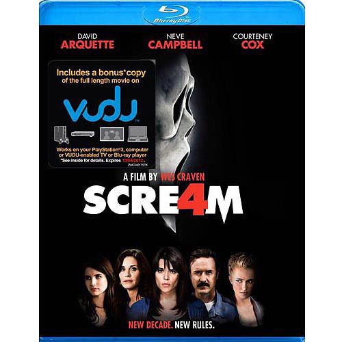 Scream 4 (Blu ray Disc, 2011)   WITH VUDU COPY   BRAND NEW 