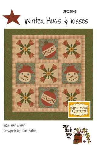 WINTER HUGS & KISSES Jan Patek Quilt Pattern Snowman  