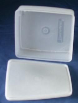 SQUARE A WAY Tupperware container #670 CLEAR w/CLEAR Seal #67 OBS 