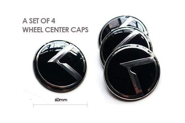 3D K LOGO Wheel Center Caps Emblem Badges for KIA Optima/Forte 