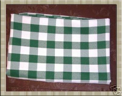 Green Checkered Tablecloth 72 x 72 Square New or 7 Check color choice 