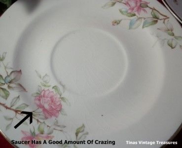 Set Of 3 Saucers By Edwin M Knowles China Romance Pattern Pretty 