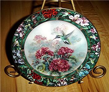   Hummingbird Treasury Fifth Issue The White eared Bradford bird Plate