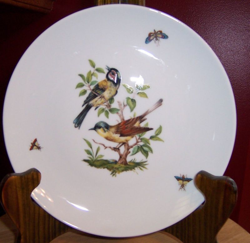 GOLDEN CROWN E&R KAISER W. GERMANY K NOSSEK BIRD PLATE  