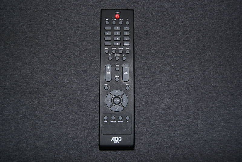 AOC RL57A TV VIDEO COMP HDMI REMOTE (NO BATTERY COVER)  