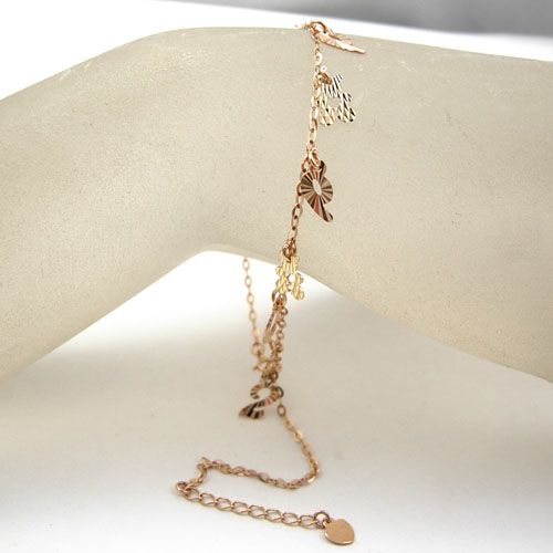 Solid Two color 18KT gold Teddy numeral Bracelet Bangle  