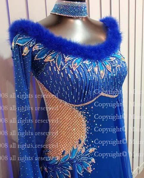 Bd795 Crystal 45 gross Ballroom Standard Country Waltz Dance Dress US8