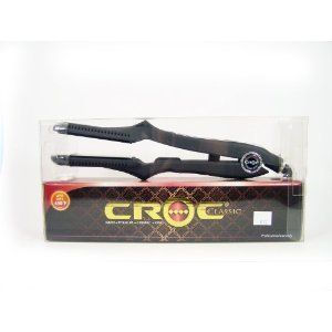 Turboion Rbb Croc Classic Straightener, Black Titanium Plates, 1.5 