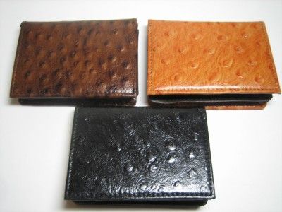 BROWN CROCO CREDITCARD LEATHER W/Flap WALLET ID HOLDER⎷  