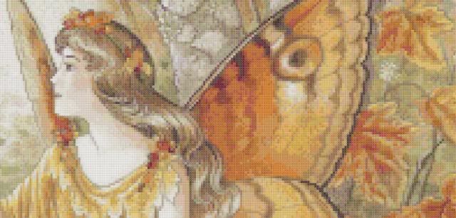 AUTUMN FAIRY COUNTED CROSS STITCH PATTERN  