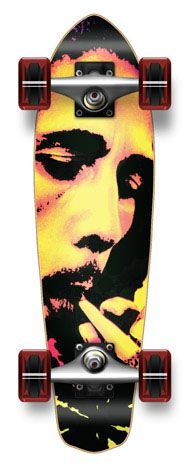 Bob Marley Red Complete Longboard MICRO Cruiser skate  