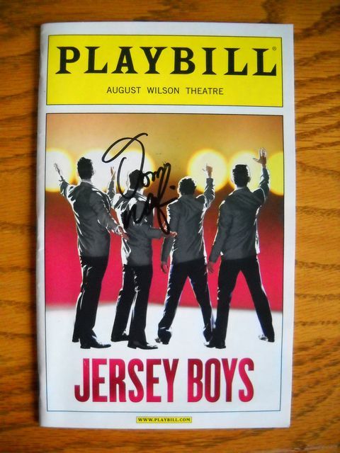 Dominic Nolfi Signed Jersey Boys Playbill Autographed  