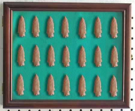 Display Case Shadow Box for arrowheads display, w/door  