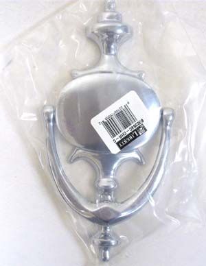 Chrome Ornate Door Knocker 8 1/4 x 4 1/4  